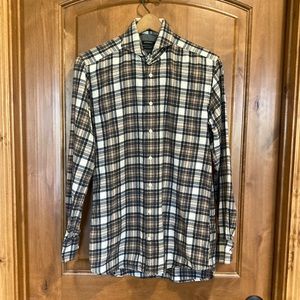 Suitsupply Canclini Plaid Flannel Button Down Shirt
